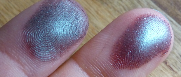 Swatches der Lidschatten Links: MAC Club // Rechts: W´n´W Definer